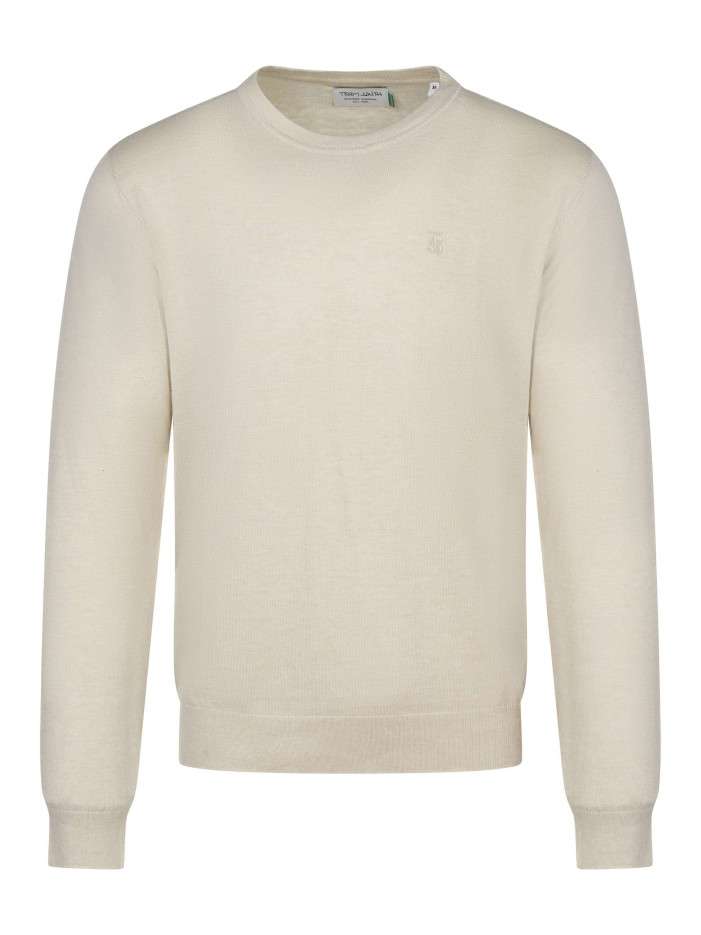 Pull beige uni avec une...