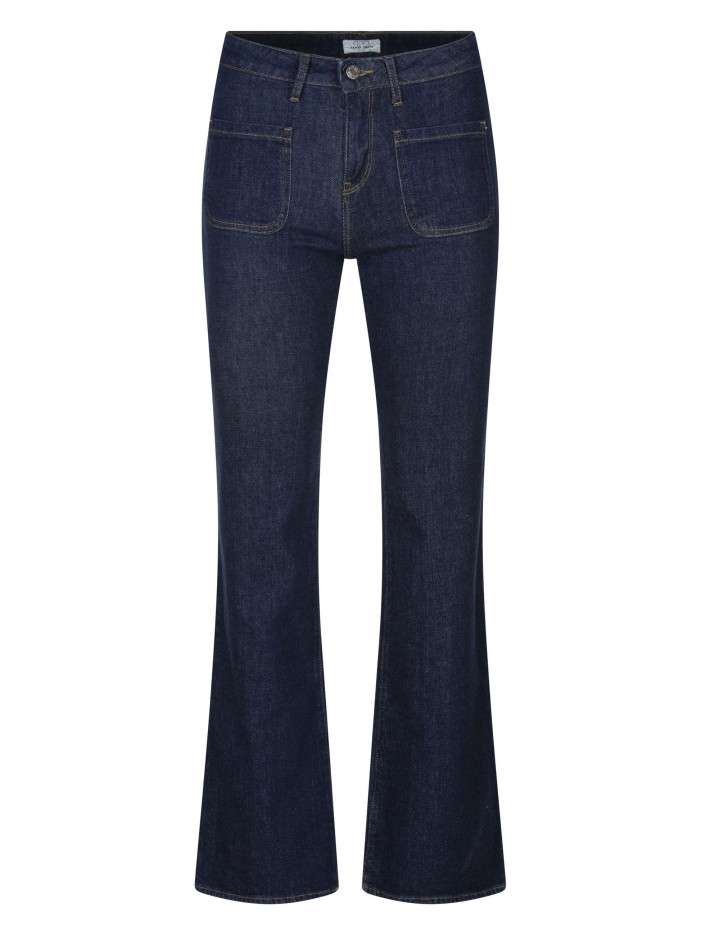 Jean en coton indigo uni...