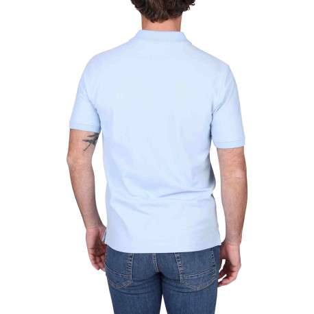 Polo en coton biologique ciel uni avec un col français et une coupe droite - Image 2