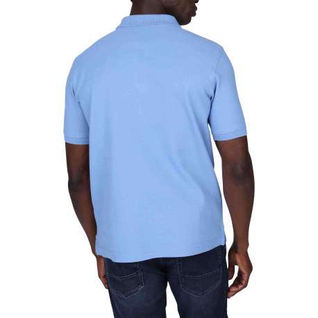 Polo en coton biologique lavande uni avec une coupe droite et un col à revers - Image 2