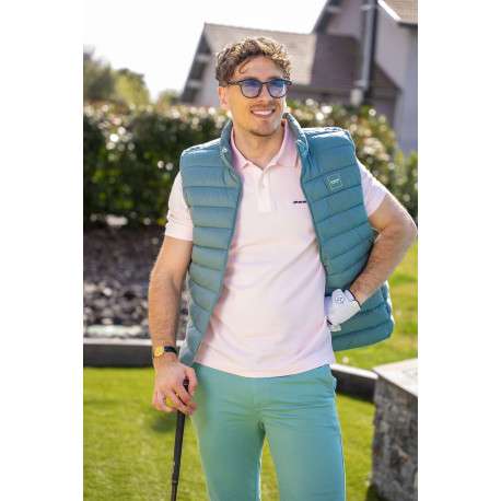 Polo en coton biologique rose uni avec une coupe droite et un col à revers - Image 6