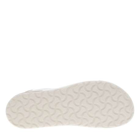 Tennis blanches en cuir à talon plat avec renfoncement effet copeaux et à lacets - Image 11