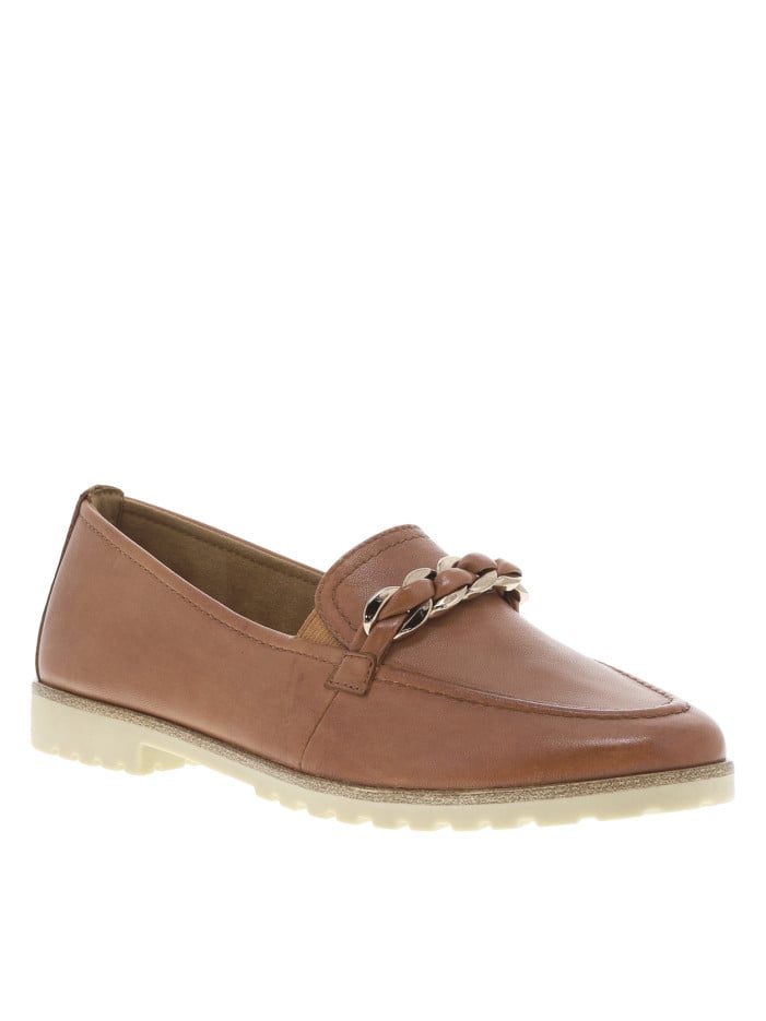 Mocassins en cuir cognacs à...