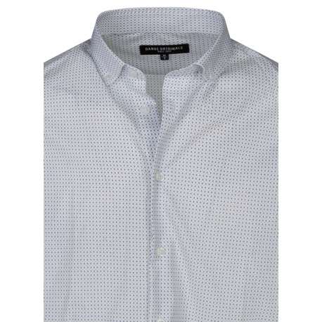 Chemise en coton blanche à minis motifs avec une coupe regular fit - Image 3