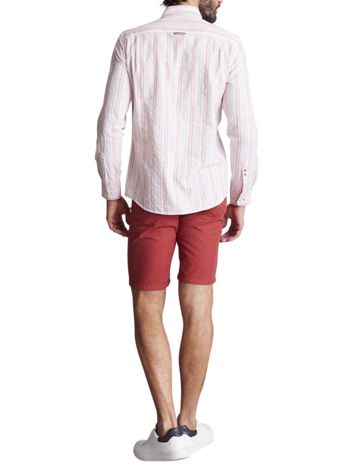 Chemise en coton blanche à...