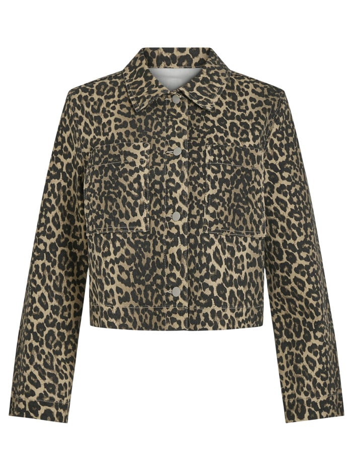 Blouson en coton léopard...