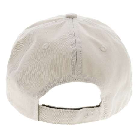 Casquette en coton beige uni avec nom iconique sur le devant - Image 2