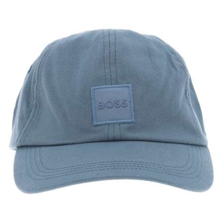 Casquette strapback en coton bleu unie avec le logo de la marque