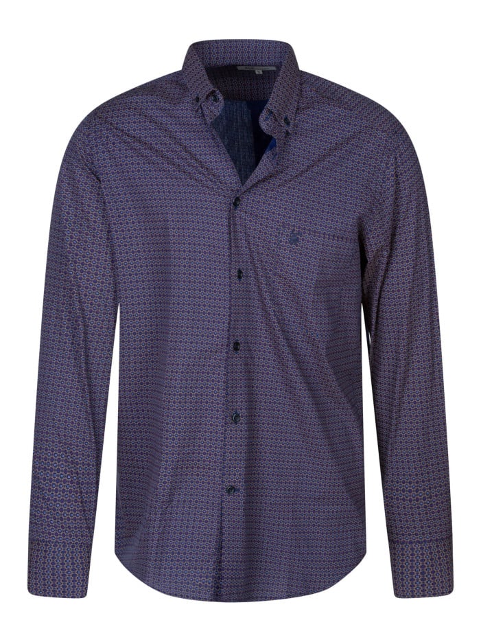 Chemise violette à imprimé...