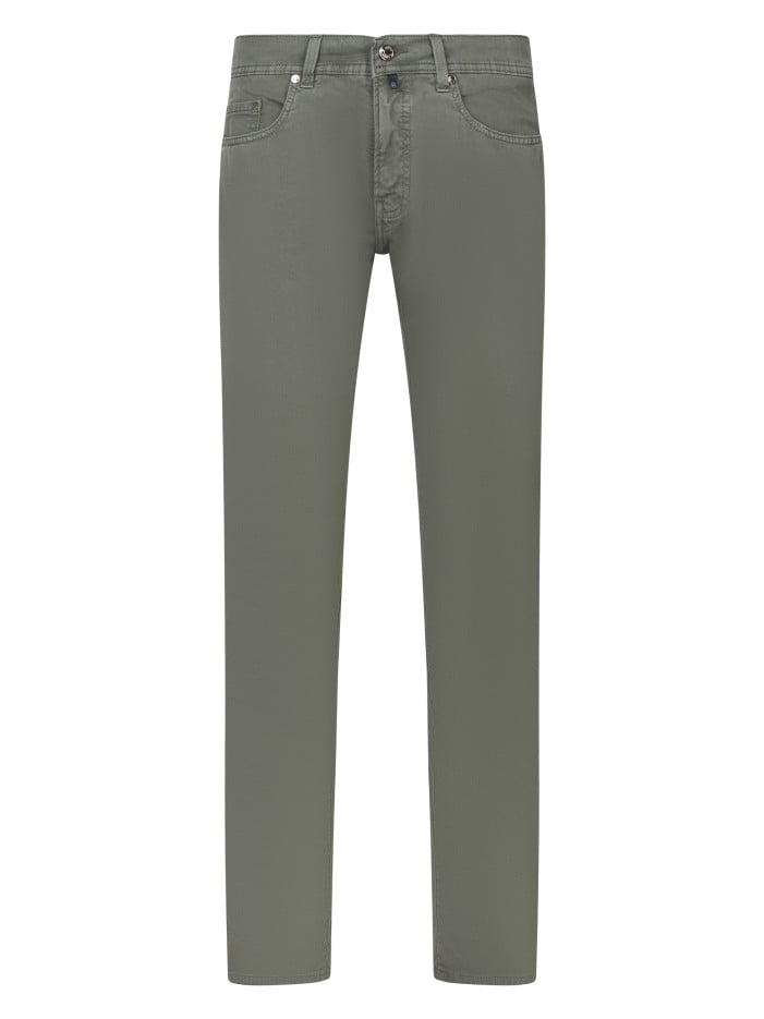 Pantalon en coton kaki uni...