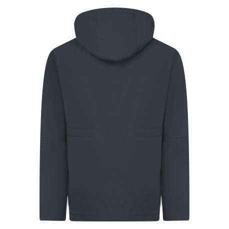 Blouson 4 poches marine uni avec une coupe droite et un col à capuche - Image 2