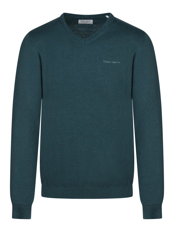 Pull en coton vert à maille...