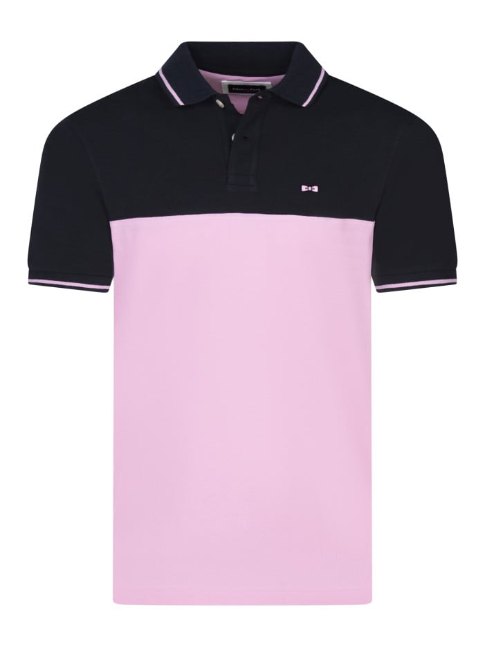 Polo en coton rose maille...