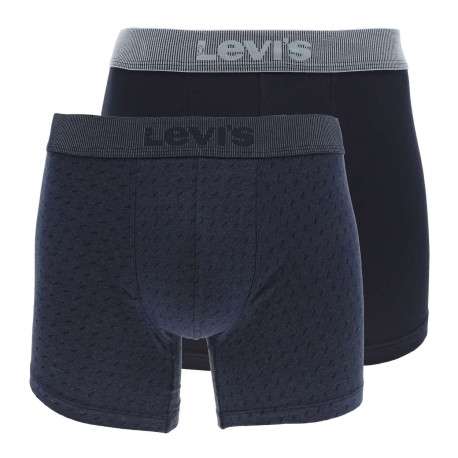 Lot de 2 boxers en coton mélangé classique multicolore uni avec une coupe fermée