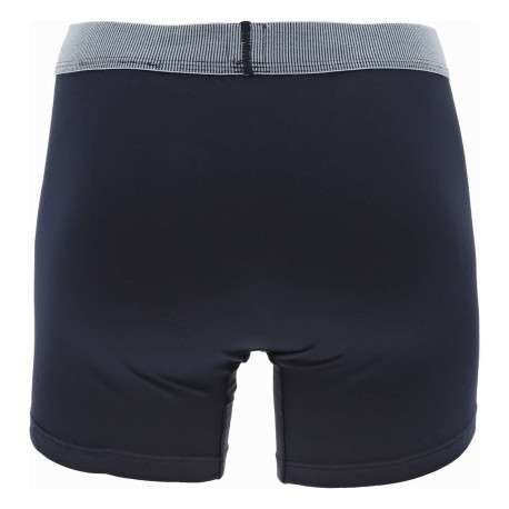 Lot de 2 boxers en coton mélangé classique multicolore uni avec une coupe fermée - Image 3