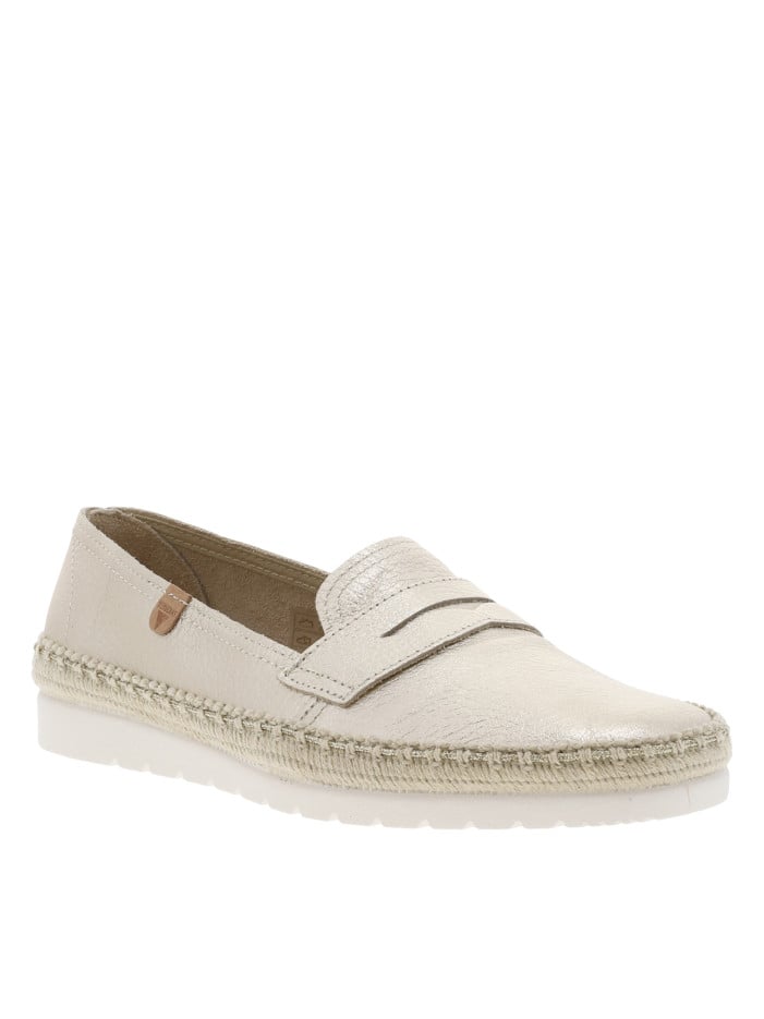 Mocassins en cuir or...