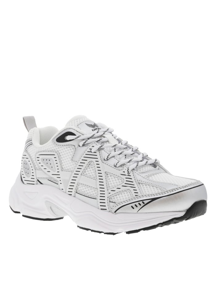 Baskets running argentées...