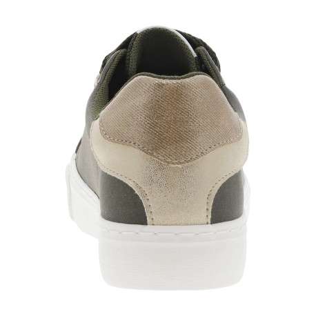 Tennis kakis pailletées avec le nom de la marque imprimé à lacets larges - Image 6