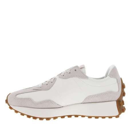 Baskets running en cuir blanches avec des détails roses et à semelle plate - Image 5