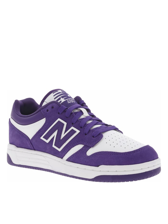 Tennis en cuir violettes et...