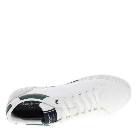 Tennis blanches avec un talon plat et munies d'une fermeture à lacets - Image 5