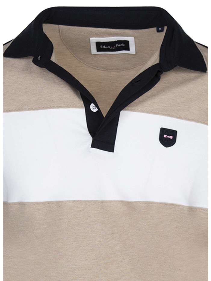 Polo Beige Maille Piqu e Avec Une Coupe Droite Et Un Col Revers EDEN polo-beige-maille-piqu-e-avec-une-coupe-droite-et-un-col-revers-eden
