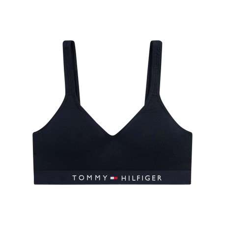 Soutien-Gorge en coton marine uni avec une bande élastiquée sous la poitrine
