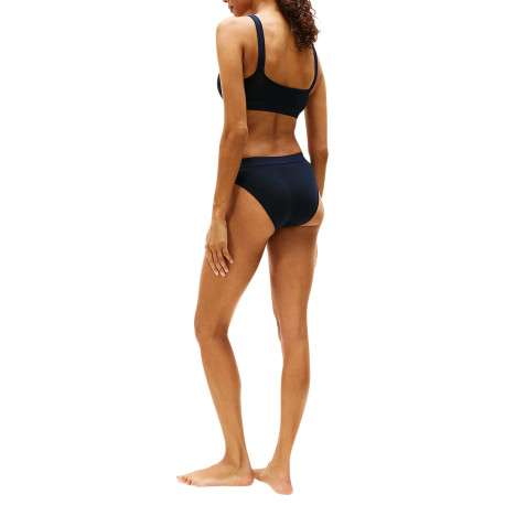 Soutien-Gorge en coton marine uni avec une bande élastiquée sous la poitrine - Image 3
