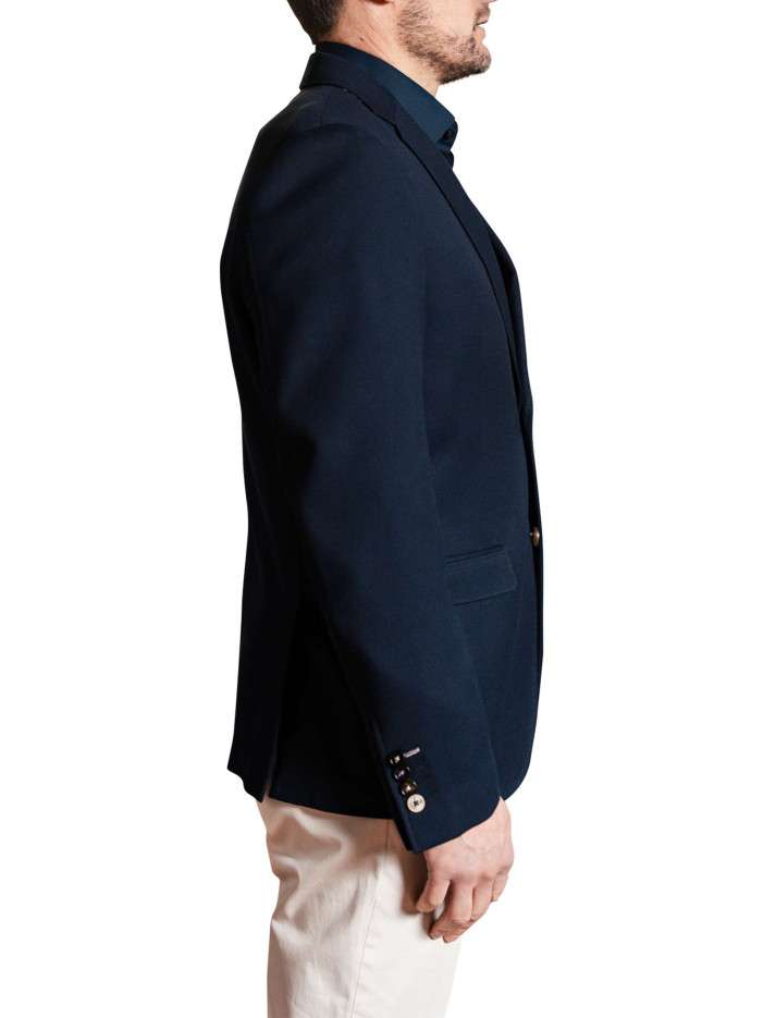 Blazer Homme Coupe Régulière En Jean Vieilli - Veste Décontractée Classique à Deux Boutons