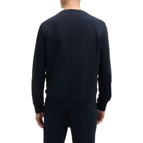 Sweat en coton marine uni avec une coupe regular fit et un patch à la poitrine - Image 2