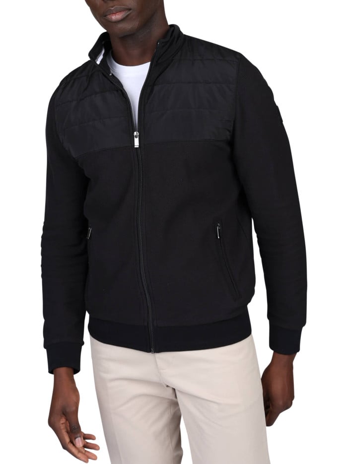 Gilet zippé en coton noir...
