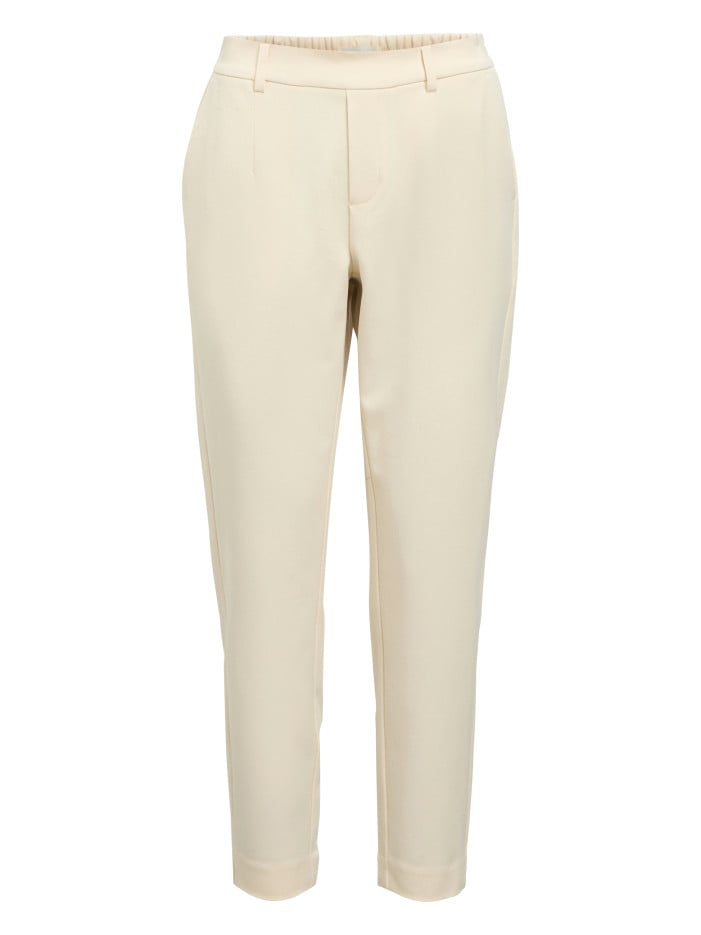 Pantalon chino écru uni à...