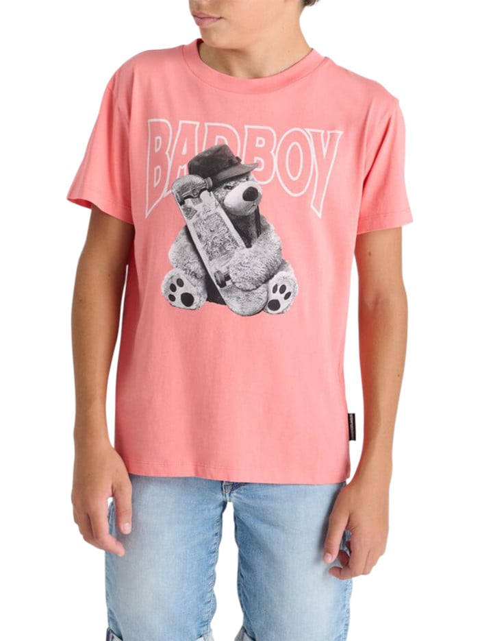 T-shirt en coton rose avec...