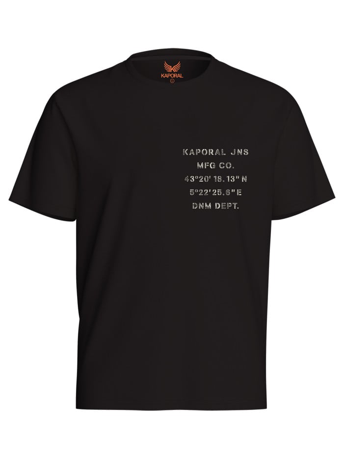 T-shirt en coton noir à...