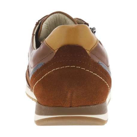 Baskets running en cuir marrons avec un zip et des lacets plats - Image 6