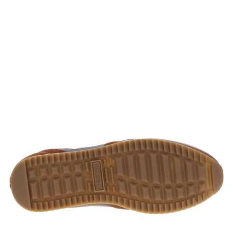 Baskets running en cuir marrons avec un zip et des lacets plats - Image 5