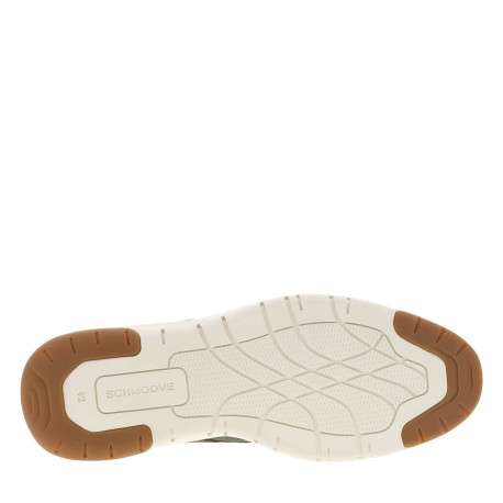 Sneakers en cuir kakis avec le bout et le talon en maille et à lacets ronds - Image 5