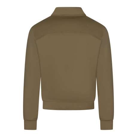 Blouson manches longues beige uni avec une coupe droite et un col montant - Image 2