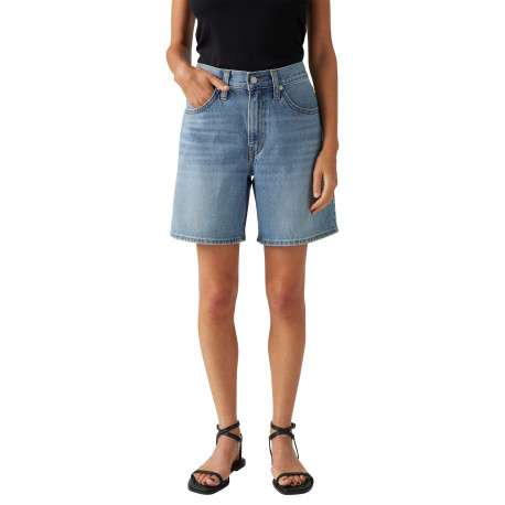 Short 5 poches 94 baggy en coton stone uni avec une coupe droite - Image 3