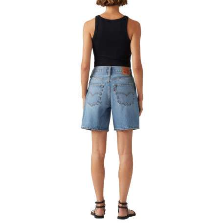 Short 5 poches 94 baggy en coton stone uni avec une coupe droite - Image 8
