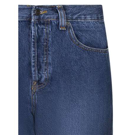 Jean Worker Baggy Denim Rsi en coton indigo uni à coupe large - Image 3