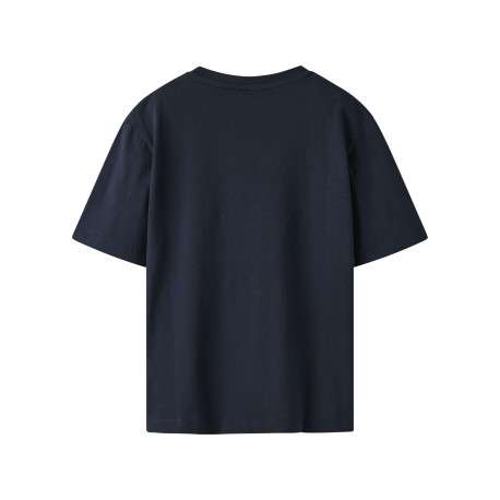 T-shirt en coton bleu marine avec un imprimé personnage à l'avant et à col rond - Image 2