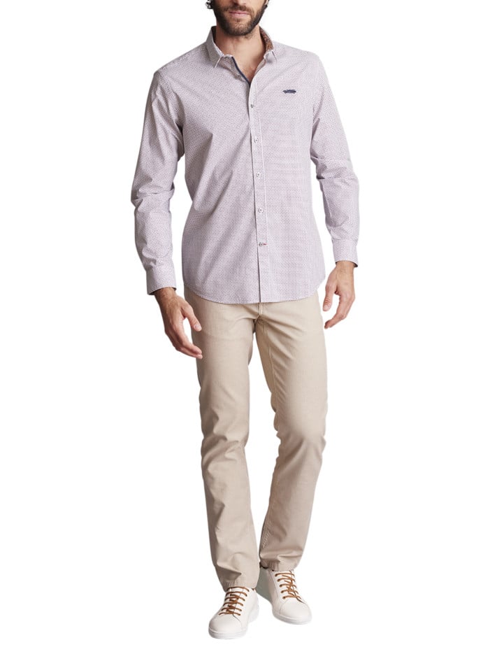 Chemise en coton blanche à...