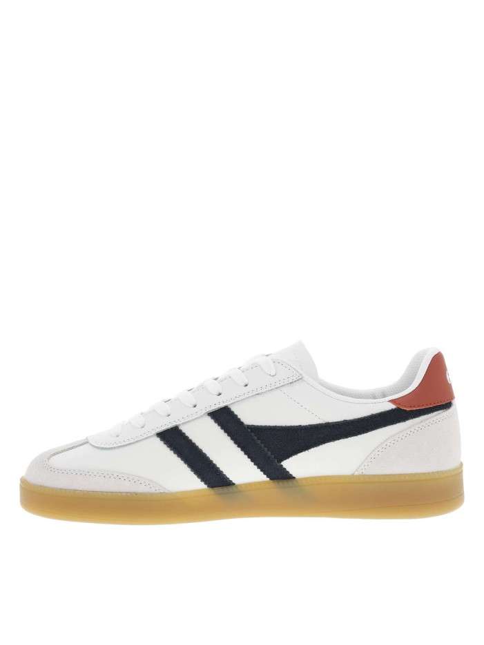 Tennis en cuir blanches à...