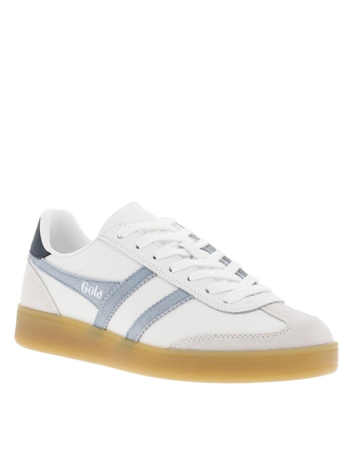 Tennis en cuir blanches à...