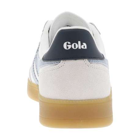 Tennis en cuir blanches à empiècements en daim et à lacets plats - Image 6