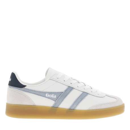 Tennis en cuir blanches à empiècements en daim et à lacets plats - Image 2