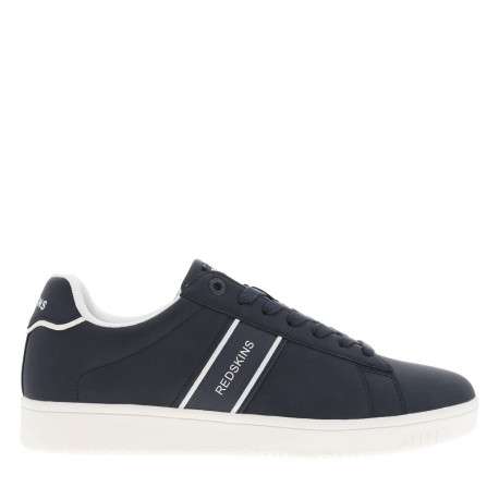 Tennis bleues marine avec le nom de la marque à semelle plate et à lacets plats - Image 2