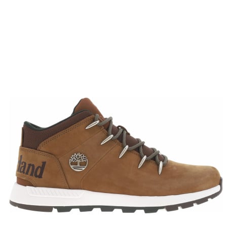 Bottines marrons avec le nom de la marque au talon et à lacets ronds