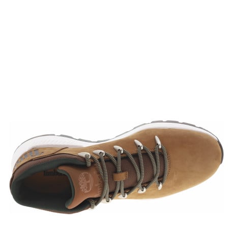 Bottines marrons avec le nom de la marque au talon et à lacets ronds - Image 4